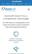 How autosoftdms.com looks like on a mobile device such as an iPhone.