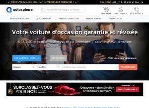 How autosphere.fr looks like on a tablet such as an iPad.
