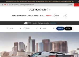 How autotalent.com looks like on a tablet such as an iPad.