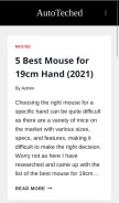 How autoteched.com looks like on a mobile device such as an iPhone.