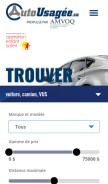 How autousagee.ca looks like on a mobile device such as an iPhone.