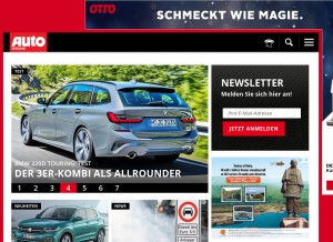 How autozeitung.de looks like on a tablet such as an iPad.
