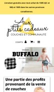 How auxptitscadeaux.com looks like on a mobile device such as an iPhone.