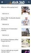 How ava360.com looks like on a mobile device such as an iPhone.