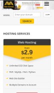 How avahost.net looks like on a mobile device such as an iPhone.