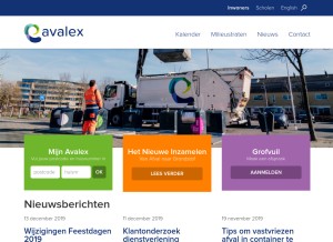 How avalex.nl looks like on a tablet such as an iPad.