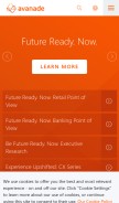 How avanade.com looks like on a mobile device such as an iPhone.