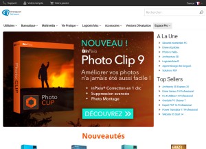 How avanquest.com looks like on a tablet such as an iPad.