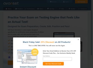 How avanset.com looks like on a tablet such as an iPad.