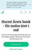How avanza.se looks like on a mobile device such as an iPhone.