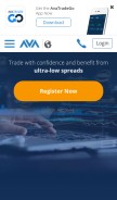 How avatrade.com looks like on a mobile device such as an iPhone.