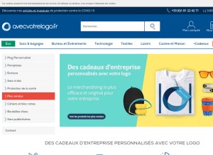 How avecvotrelogo.fr looks like on a tablet such as an iPad.