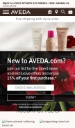 How aveda.com looks like on a mobile device such as an iPhone.