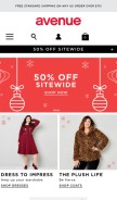 How avenue.com looks like on a mobile device such as an iPhone.