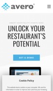 How averoinc.com looks like on a mobile device such as an iPhone.