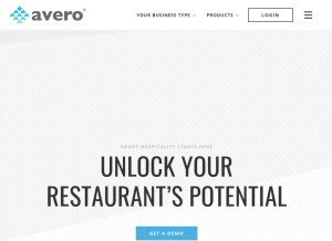 How averoinc.com looks like on a tablet such as an iPad.