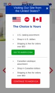 How avery.ca looks like on a mobile device such as an iPhone.