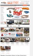 How avetexfurniture.com looks like on a mobile device such as an iPhone.