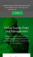 How avetta.com looks like on a mobile device such as an iPhone.