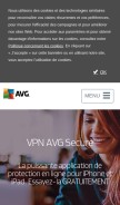 How avg.com looks like on a mobile device such as an iPhone.
