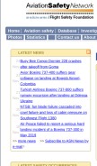 How aviation-safety.net looks like on a mobile device such as an iPhone.