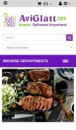 How aviglatt.com looks like on a mobile device such as an iPhone.