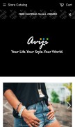 How avijistore.com looks like on a mobile device such as an iPhone.