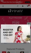 How aviratefashion.in looks like on a mobile device such as an iPhone.