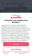 How avisdemamans.com looks like on a mobile device such as an iPhone.