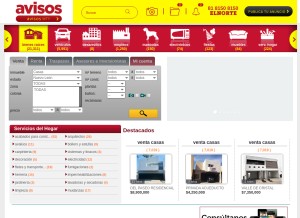 How avisosdeocasion.com looks like on a tablet such as an iPad.