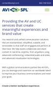 How avispl.com looks like on a mobile device such as an iPhone.