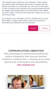 How avisystems.com looks like on a mobile device such as an iPhone.