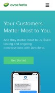 How avochato.com looks like on a mobile device such as an iPhone.