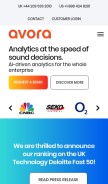 How avora.com looks like on a mobile device such as an iPhone.
