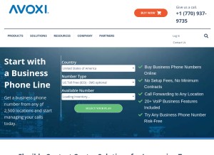 How avoxi.com looks like on a tablet such as an iPad.