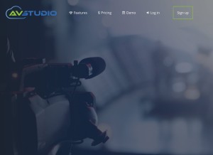 How avstudio.com looks like on a tablet such as an iPad.