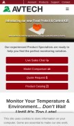 How avtech.com looks like on a mobile device such as an iPhone.