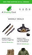 How aweeklydeal.com looks like on a mobile device such as an iPhone.