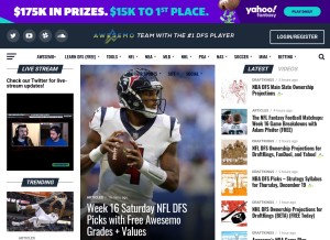 How awesemo.com looks like on a tablet such as an iPad.