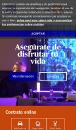 How axa.es looks like on a mobile device such as an iPhone.