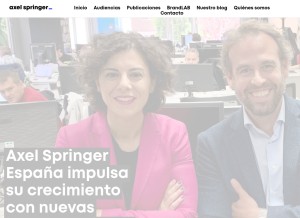 How axelspringer.es looks like on a tablet such as an iPad.