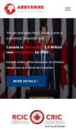 How axxverseimmigration.com looks like on a mobile device such as an iPhone.