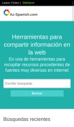 How az-spanish.com looks like on a mobile device such as an iPhone.