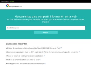 How az-spanish.com looks like on a tablet such as an iPad.