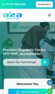 How azadiagnostics.com looks like on a mobile device such as an iPhone.