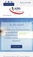 How azbs.com looks like on a mobile device such as an iPhone.
