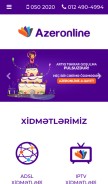 How azeronline.com looks like on a mobile device such as an iPhone.