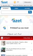 How azet.sk looks like on a mobile device such as an iPhone.