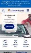 How azfcu.org looks like on a mobile device such as an iPhone.