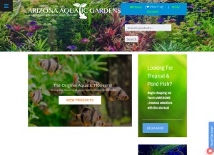 How azgardens.com looks like on a tablet such as an iPad.